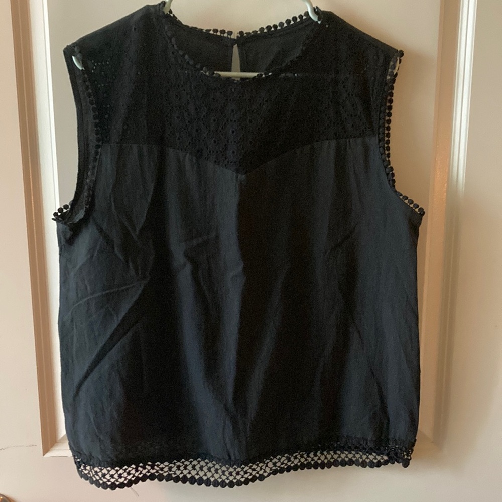 Black Linen Like Tank